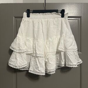 Elegant White Tiered Skirt